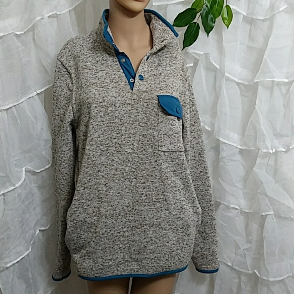 ARIZONA Fleece Quarter Button Pull Over N2